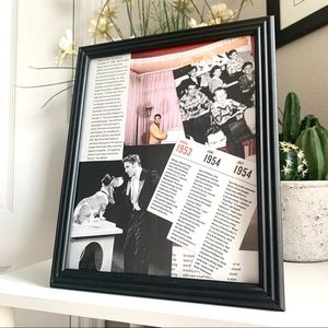 Elvis Presley Timeline Collage Vintage Music History Rock n Roll Wall Art
